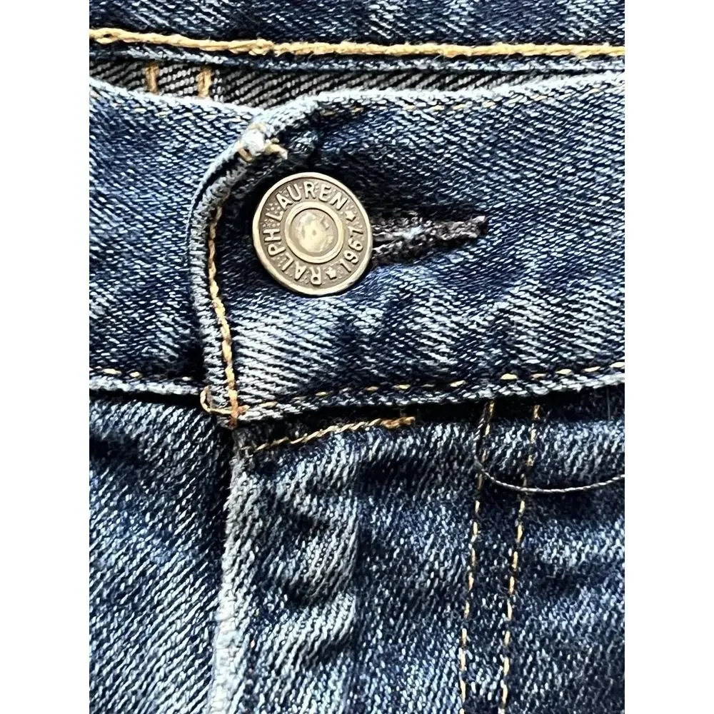 Polo Ralph Lauren Hampton Straight Blue Jeans Mens 36x32 (38) Distressed